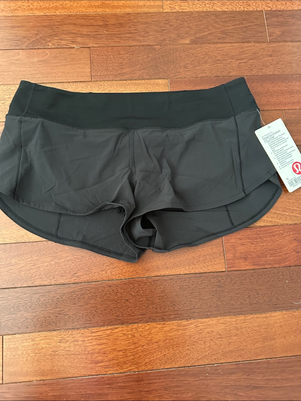 lululemon athletica Black Women's Athletic Shorts with Wide Waistband